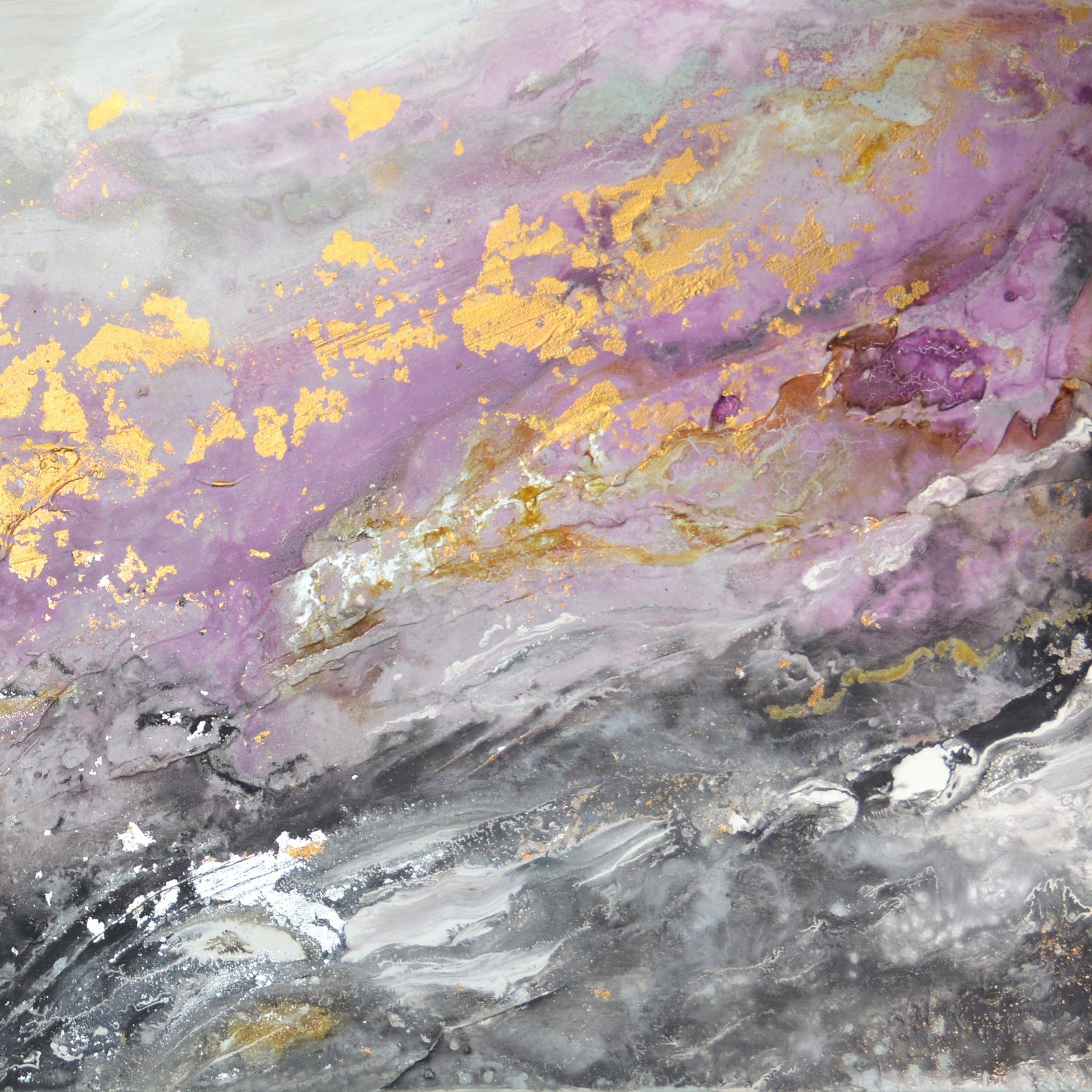Pink and Grey Abstract Art Prints