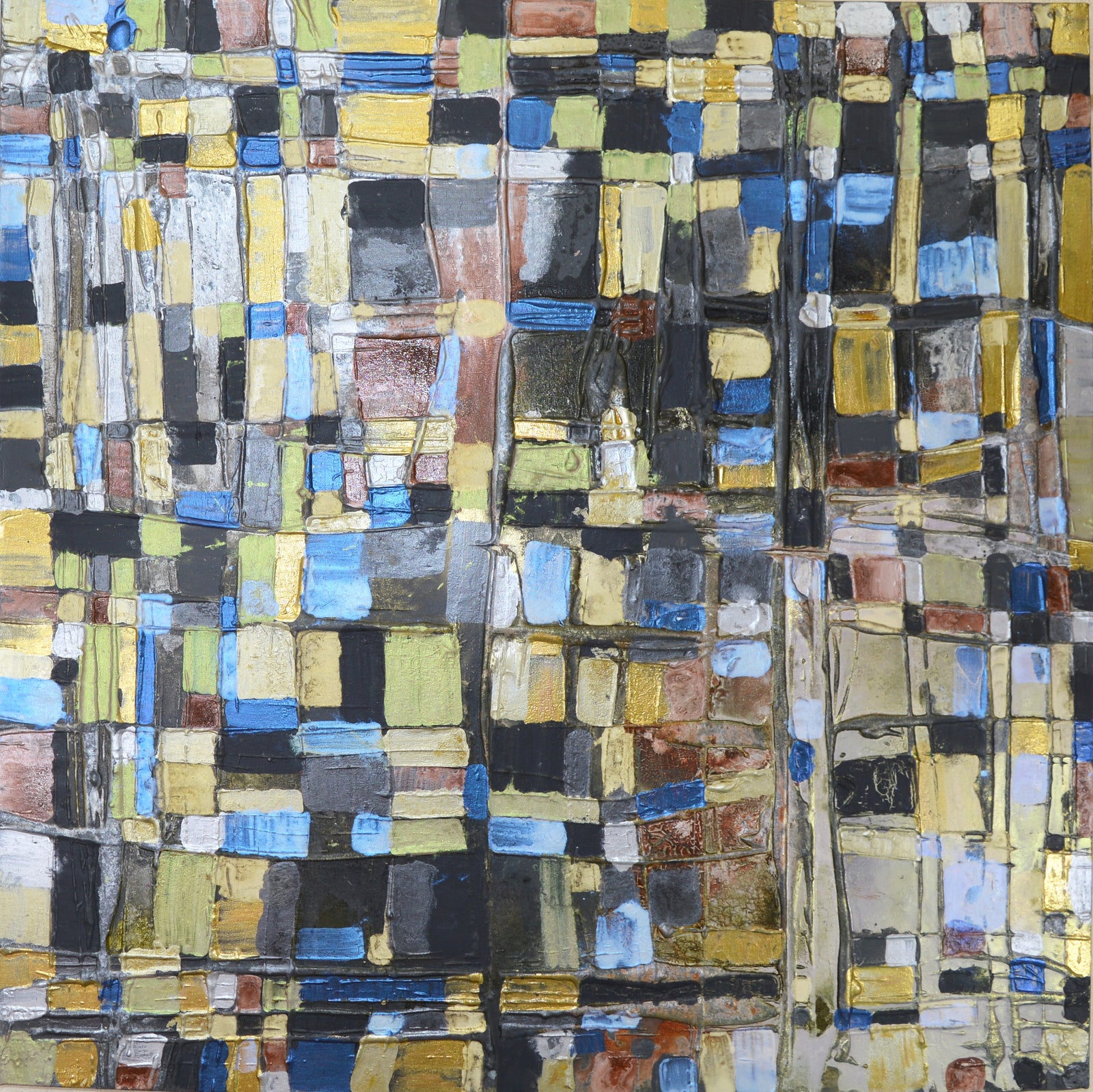 Grey and Gold Abstract Paintings