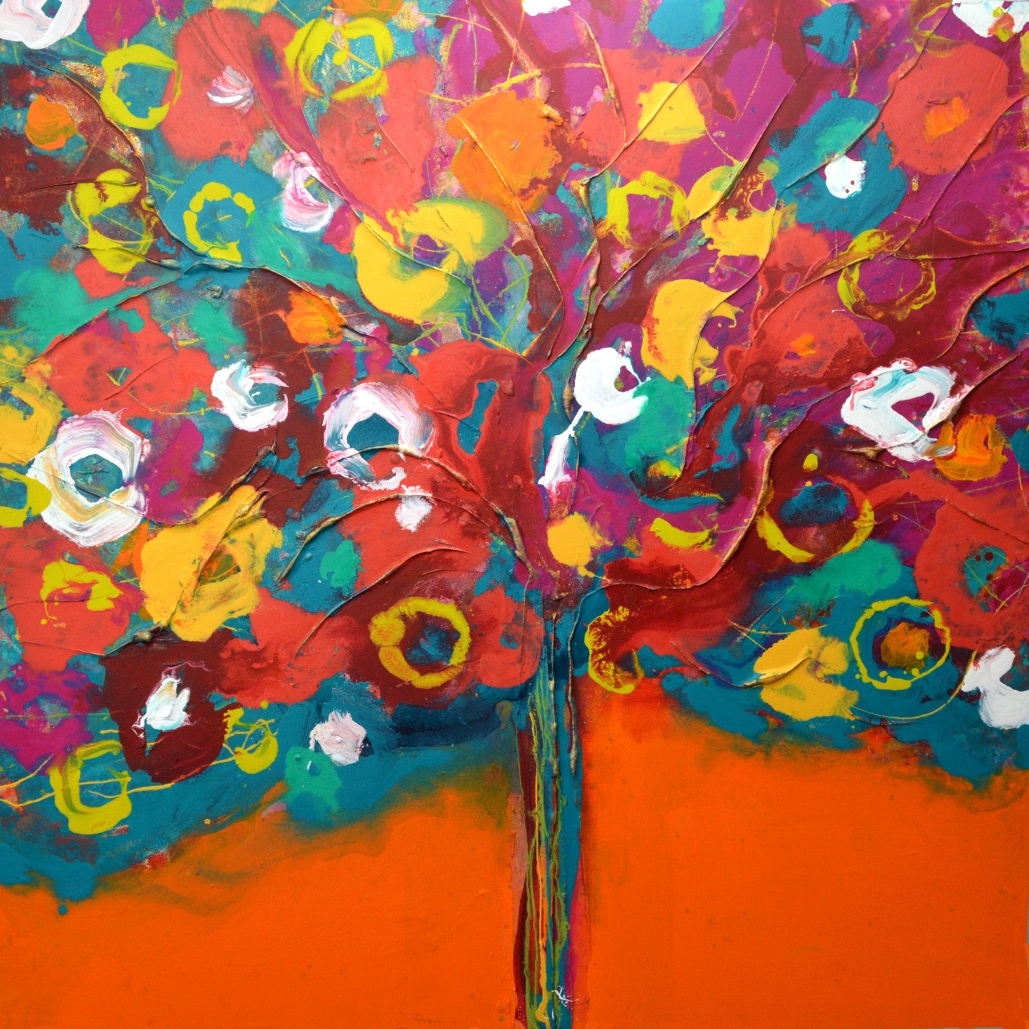 orange abstract paintings