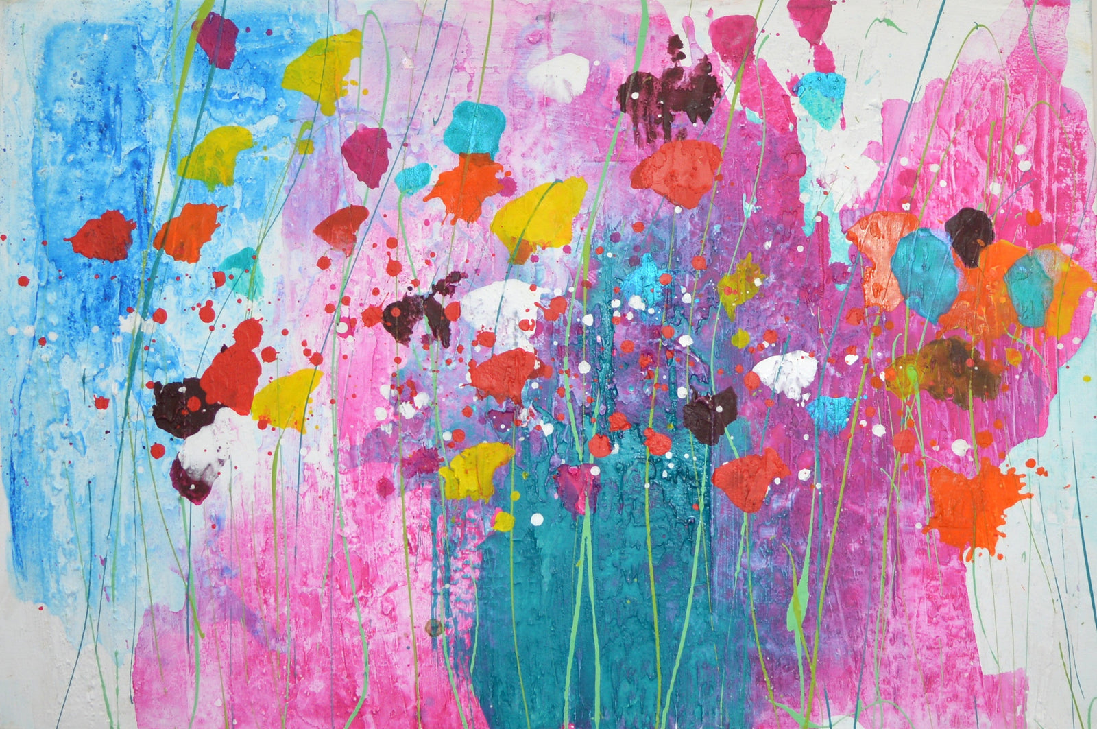 NEW: Bunches of blooms - Original Abstract Wall Art