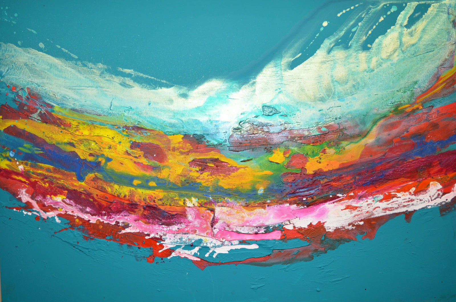 NEW: Happy Place - XL Original Abstract Wall Art