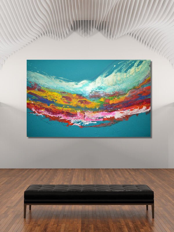 NEW: Happy Place - XL Original Abstract Wall Art