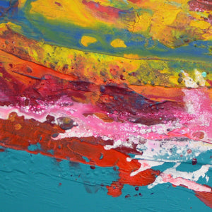 NEW: Happy Place - XL Original Abstract Wall Art