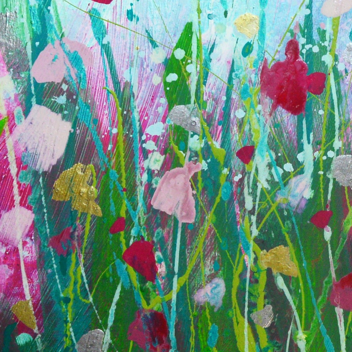 Abstract Garden Paintings Flower Garden By Gustav Klimt – Art Print,