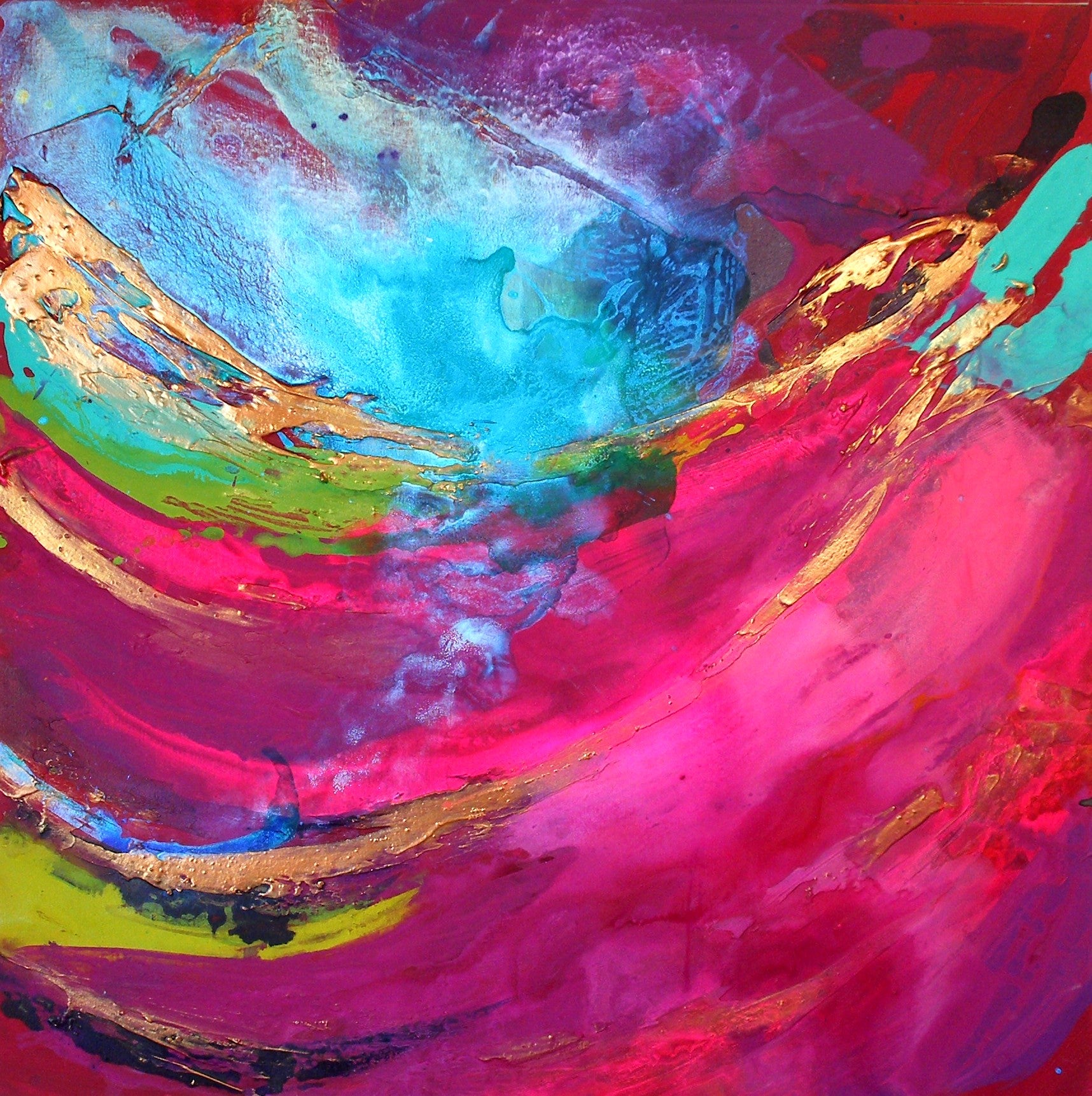 Light fantastic - Original Abstract Wall Art By Caroline Ashwood