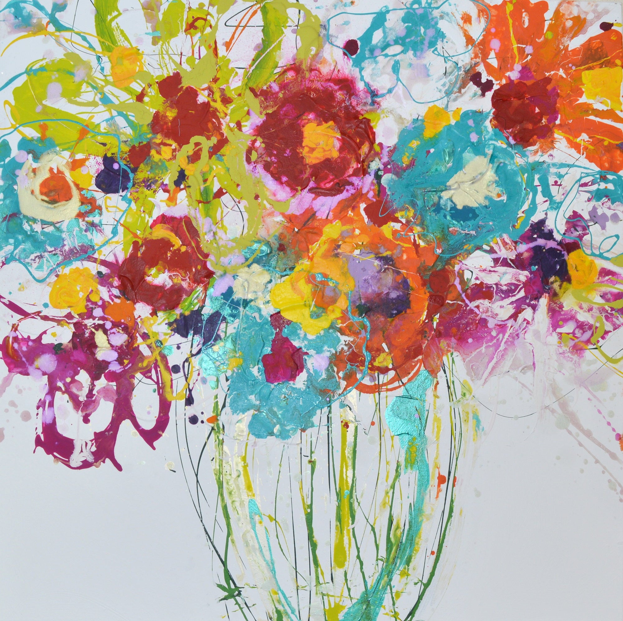 NEW: Spring Bouquet - Large Original Abstract Wall Art